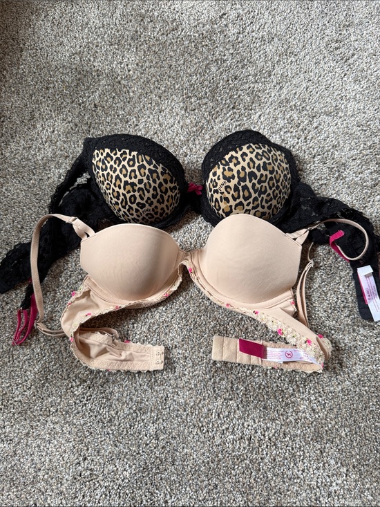 Victoria's Secret Other - Black Leopard & Nude demi Bra Set - Women's Intimates vs pink 34A